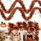 3Pack 6.56 Ft Halloween Tinsel Garland with Pumpkin Sequins Orange Black Mixed Colors Glitter Metallic Tinsel Decoration Twisted Garland for Halloween Thanksgiving Trick or Treat Fall Party Supplies